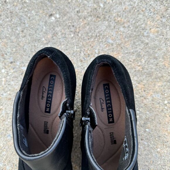 Stylish Black Wedge Ankle Boots - Picture 4 of 7